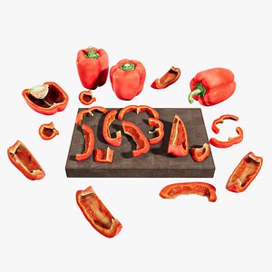 Chopped pepper 3D model