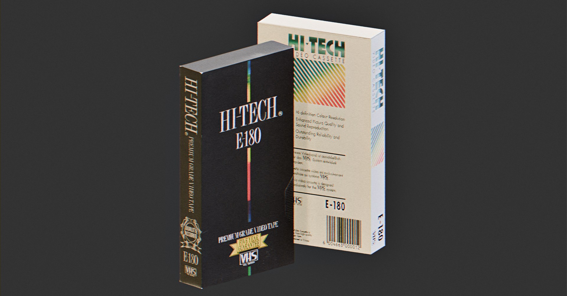 VHS Hi-Tech E-180 model https://p.turbosquid.com/ts-thumb/4B/lxEwbQ/2q/preview3/png/1788983338/1920x1080/fit_q87/aef49df773169a29ca5cd3688ee1553e80512fa7/preview3.jpg