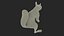Squirrel Standing Gray Fur for Cinema 4D