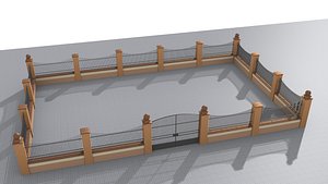 Fences set module Straight and curves with gates