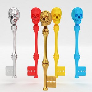 3d skull key