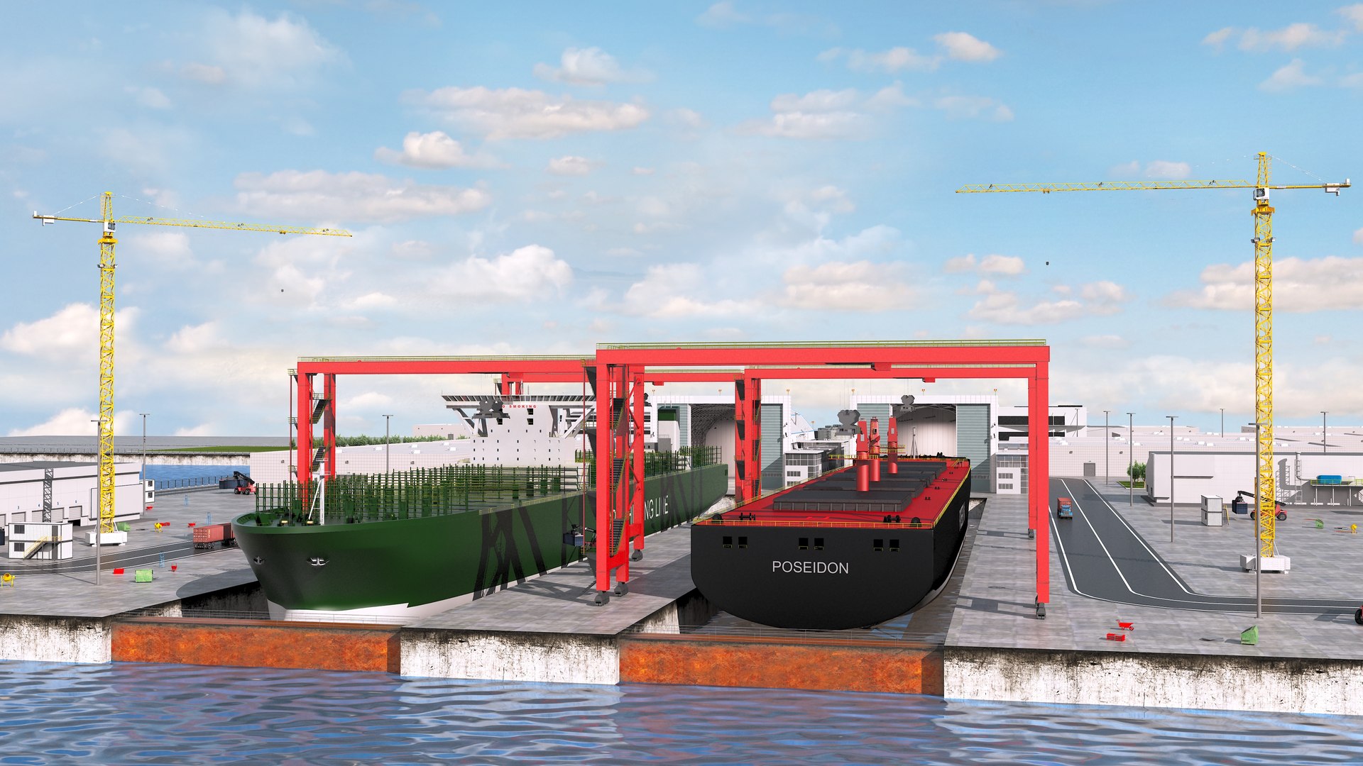 Shipyard 3D Model - TurboSquid 2029966