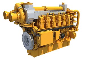 marine engine 3D model