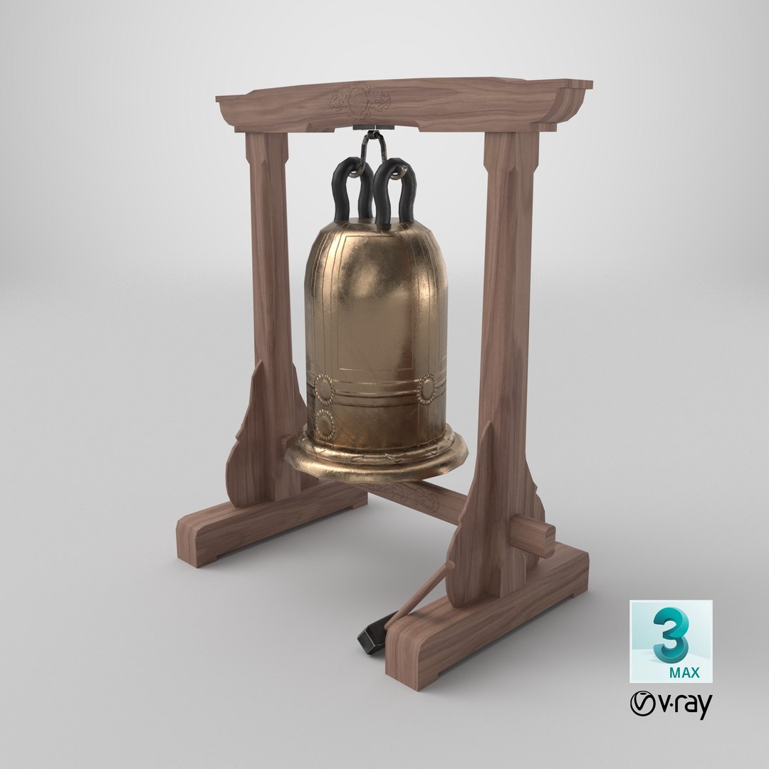 Temple Bell Low-poly PBR 3D - TurboSquid 2036944