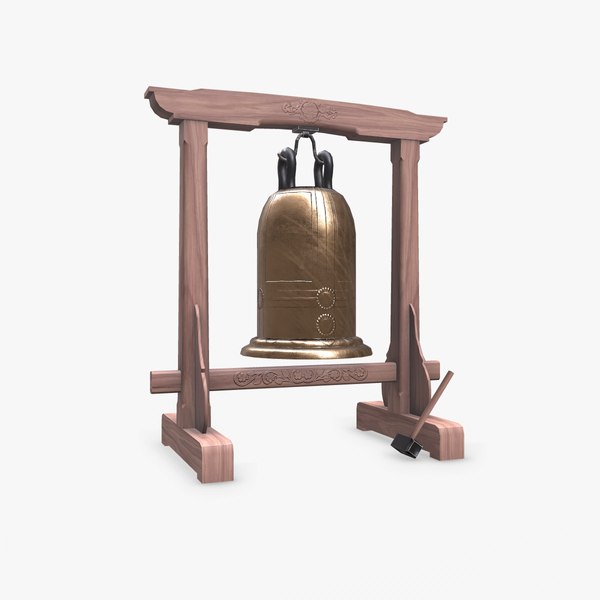 Temple Bell Low-poly PBR 3D