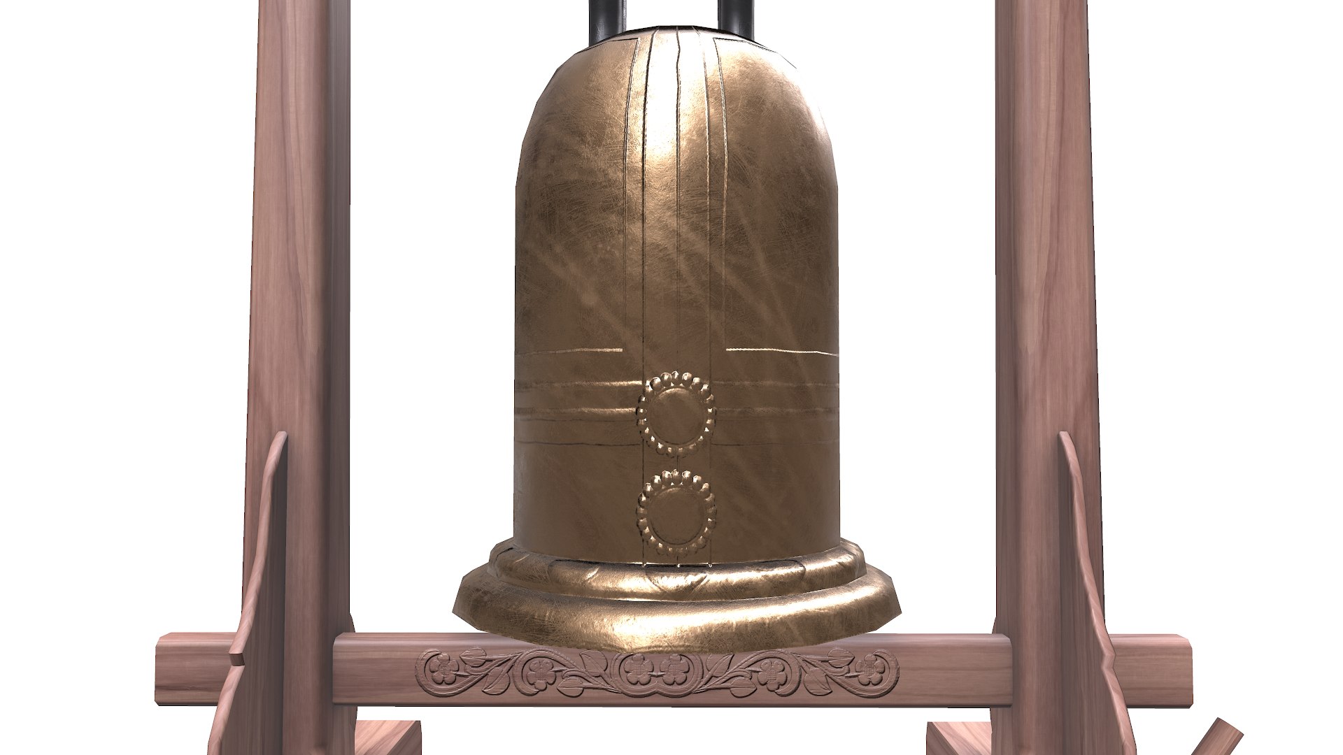 Temple Bell Low-poly PBR 3D - TurboSquid 2036944