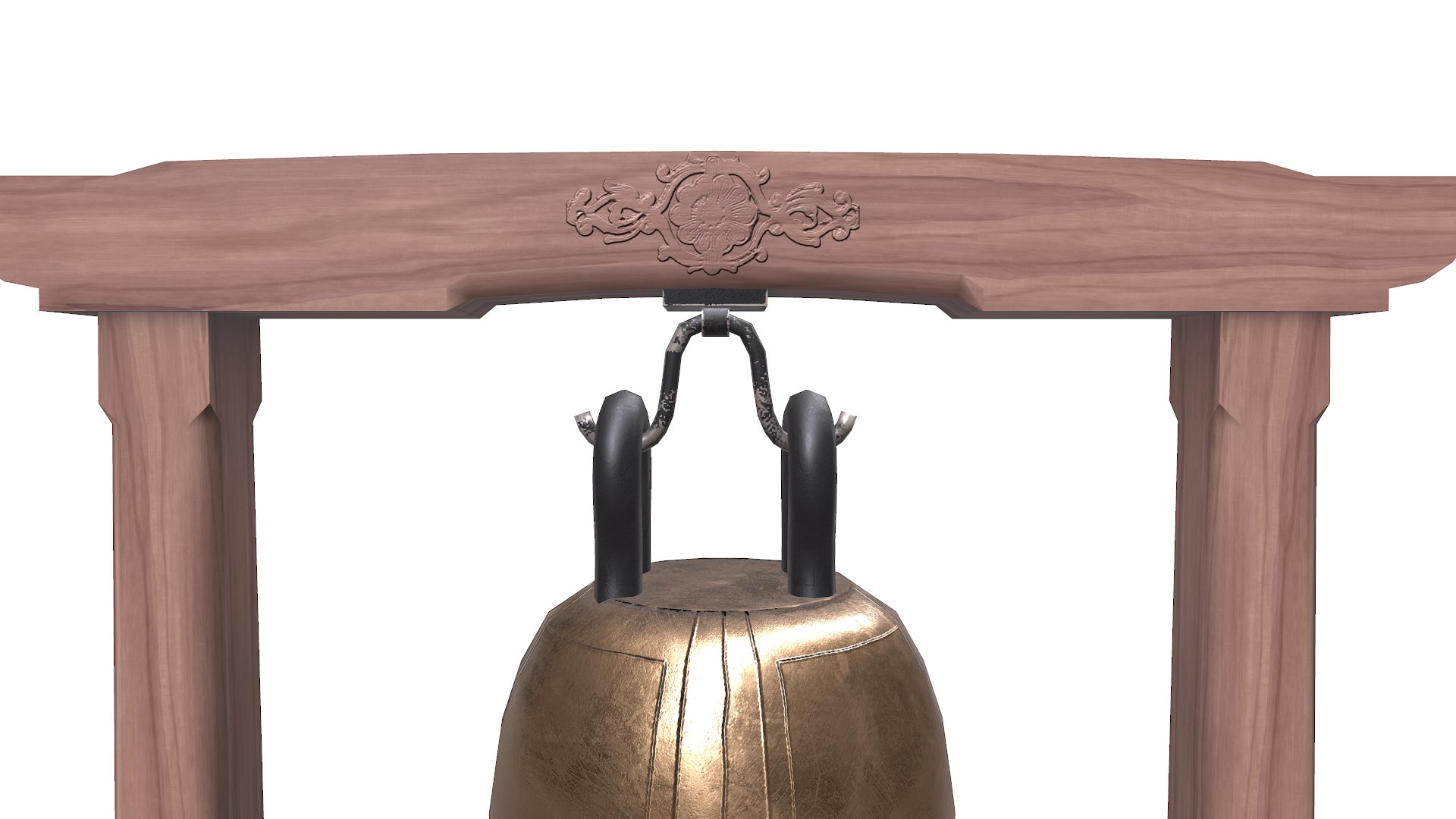 Temple Bell Low-poly PBR 3D - TurboSquid 2036944