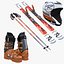 Collection de bâtons de casque pour bottes de ski alpin