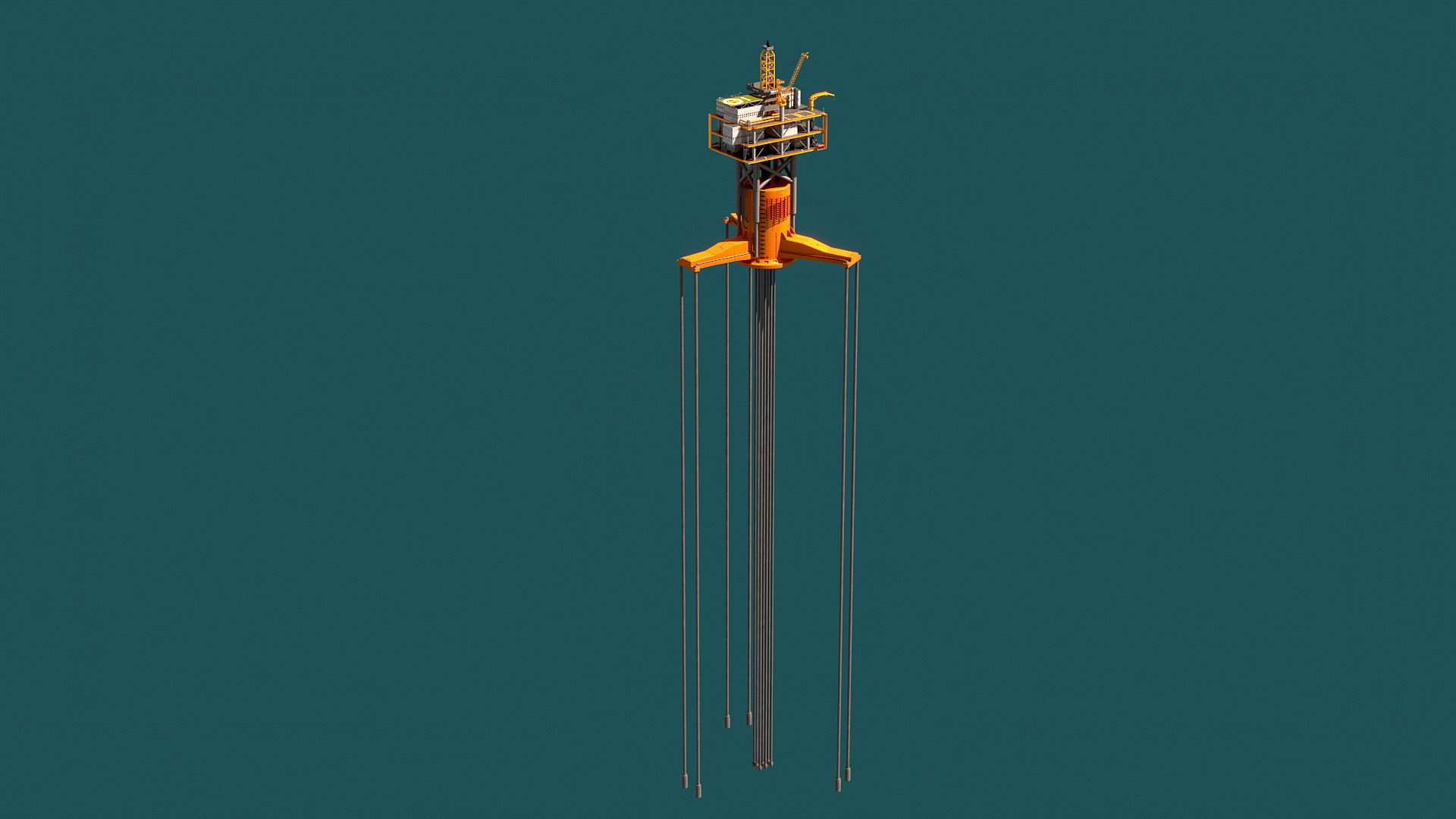 3D Model TPL Tension Leg Oil Platform - TurboSquid 2374531