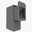 3d model wall type atm machine