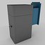 3d model wall type atm machine