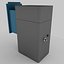 3d model wall type atm machine