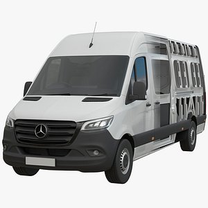 UK version Mercedes-Benz Sprinter Detailed interior Long High Roof 2023 3D