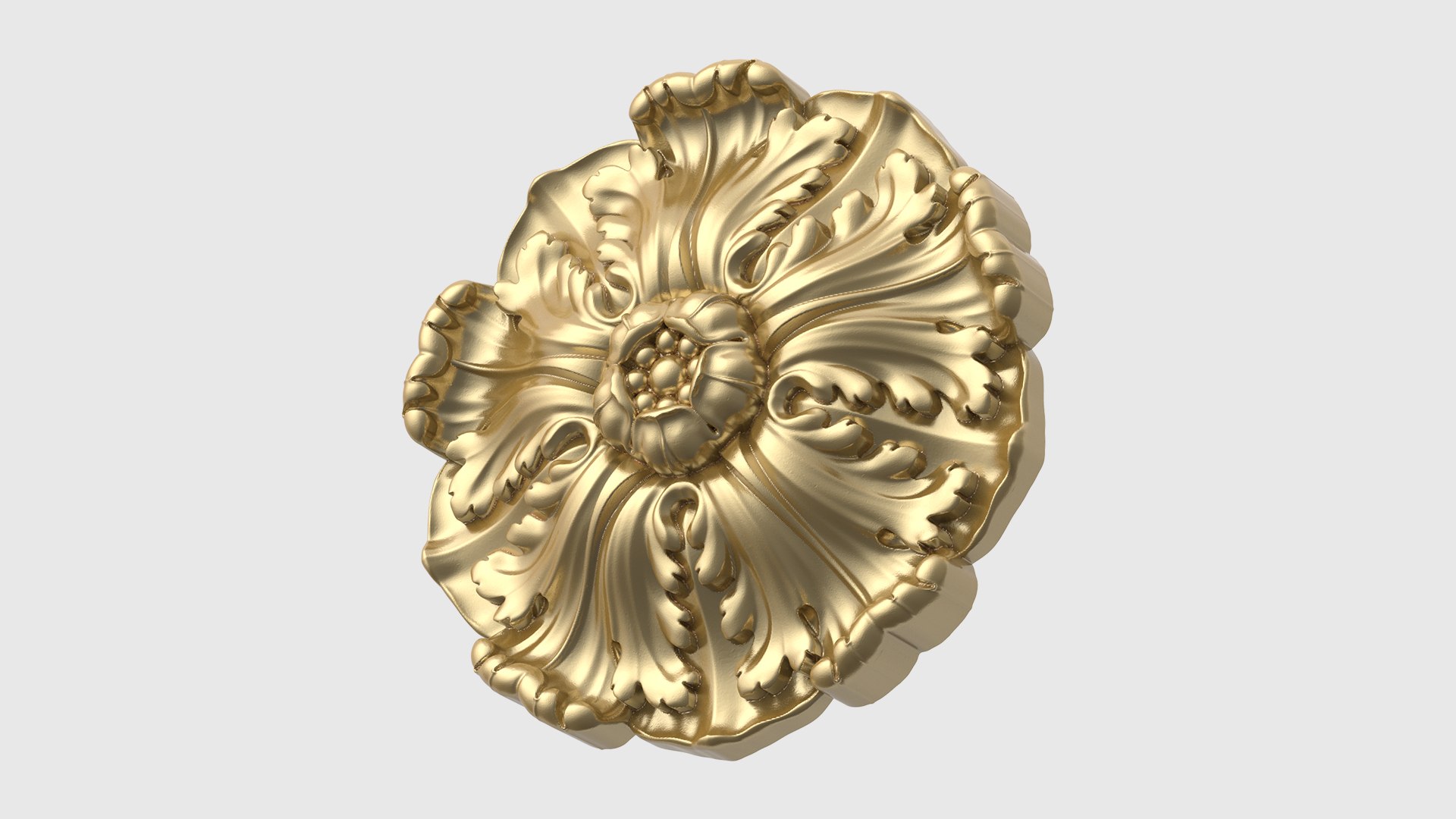 Renaissance Rosette Flower 3D Model - TurboSquid 1616088