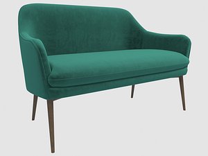 sofa charmy velvet green 3D model