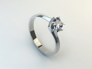 Ring in white gold