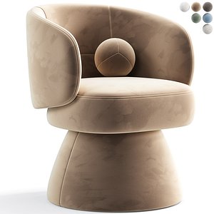 3D model Air swivel armchair