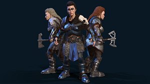3D FemaleDwarf model