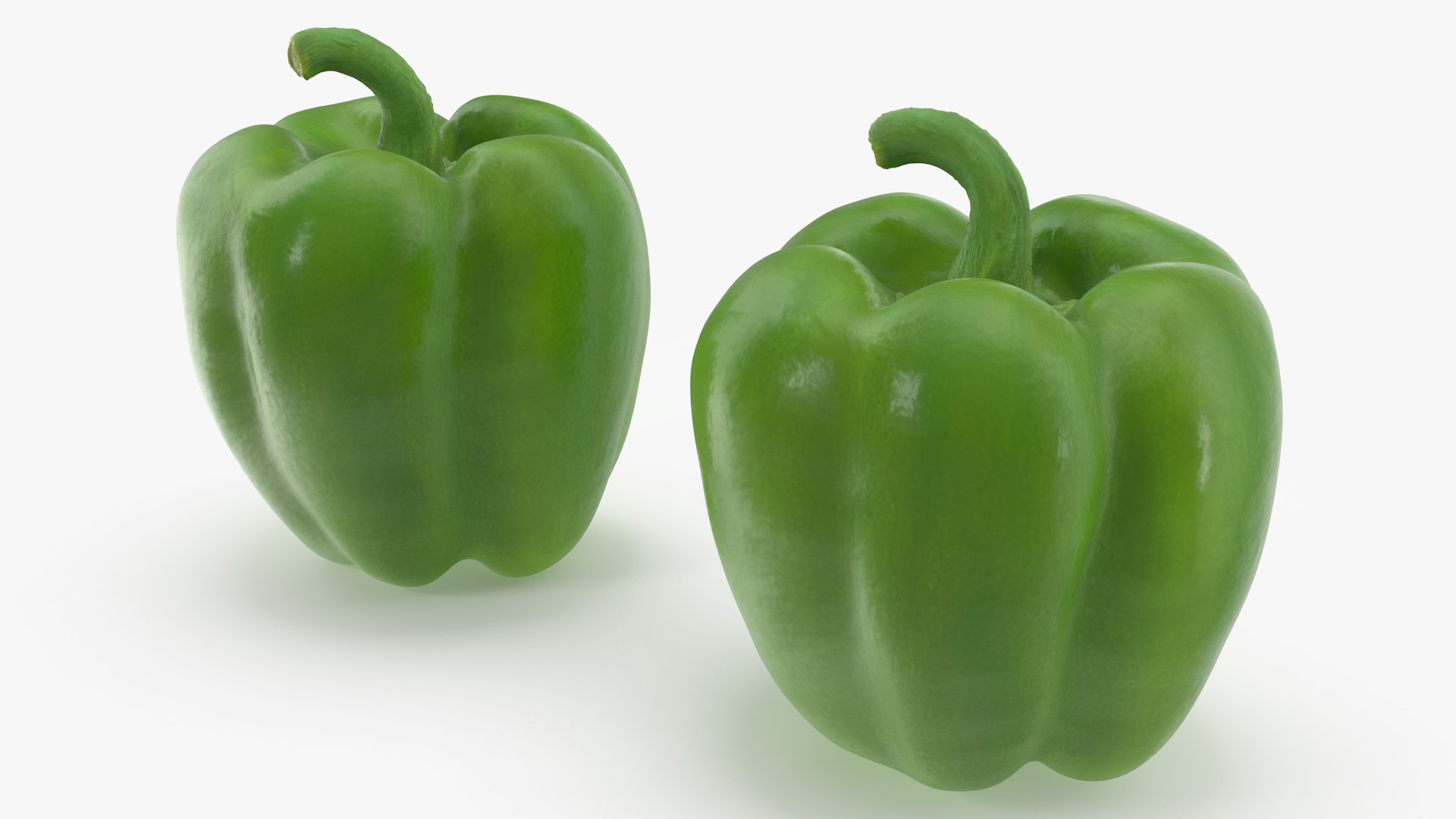 Green Bell Pepper 3D model preview
