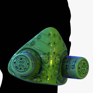 Gas mask respirator military combat 3D model