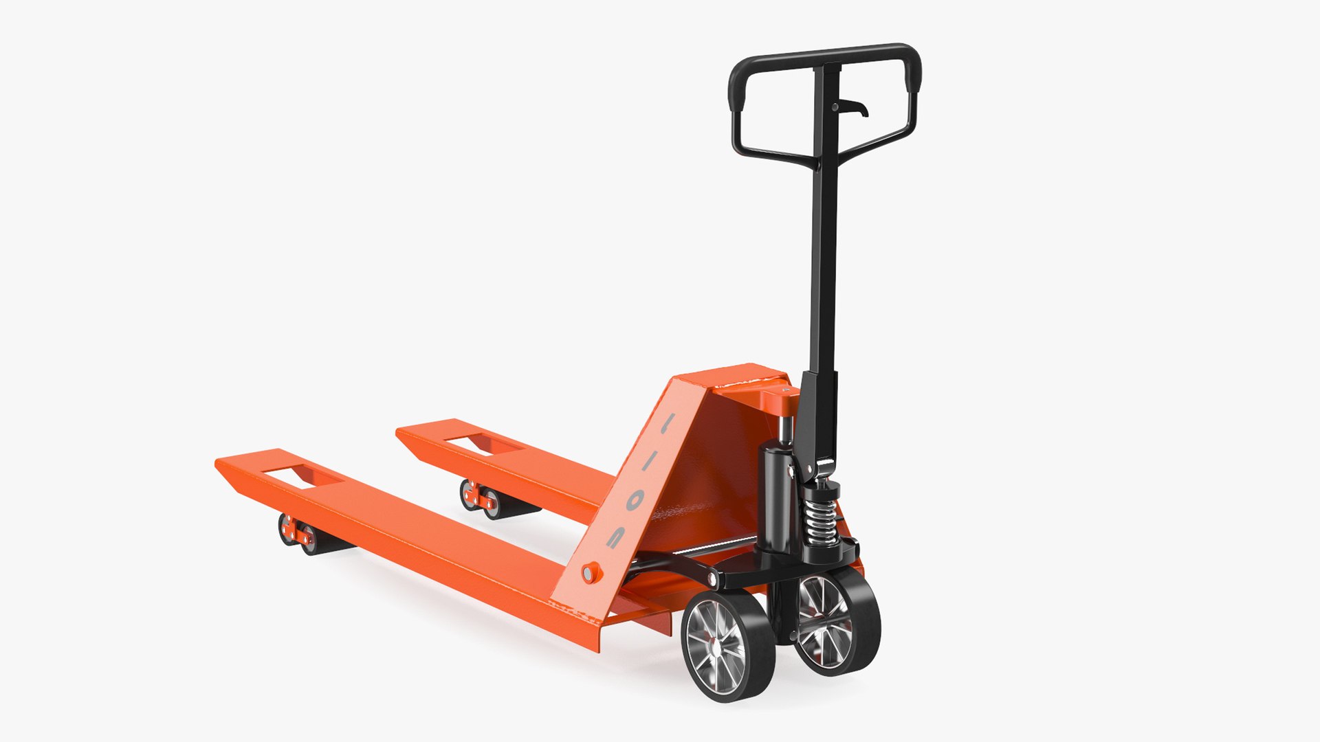 Premium Hand Brake Pallet Jack Rigged for Cinema 4D 3D model preview