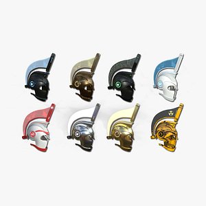 08 SciFi Spartan Helmet Collection - Character Design