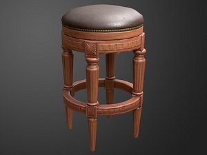 vintage stool 3D