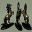 3d horse statuette model