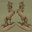 3d horse statuette model