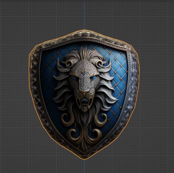 Lion Fantasy Shield - Low Poly Asset 3D model - TurboSquid 1999528
