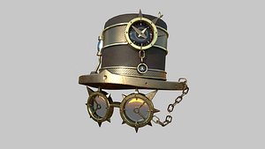 Steampunk Hat 01 Cooper Bronze - SciFi Character Design 3D model