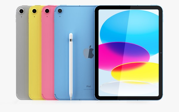 Apple iPad 2022 10th Generation All Color 3D model - TurboSquid