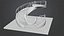 Modern Sculptural Spiral Staircase Architectural 3D Render