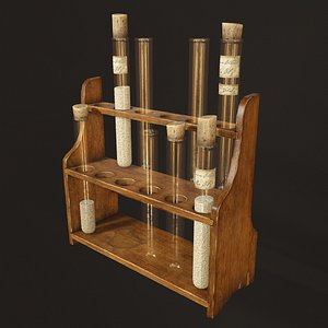 Test Tube Rack - PBR Game Ready
