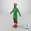 Christmas Elf Costume Male model