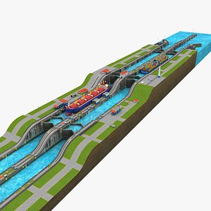 3D Gatun Locks - Panama Canal