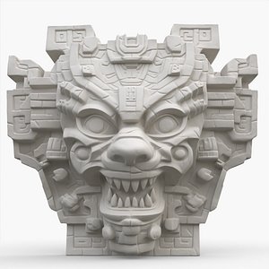 Aztec Stone Head 16