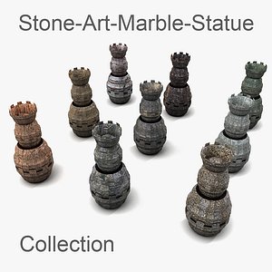 3d model weird statue museum