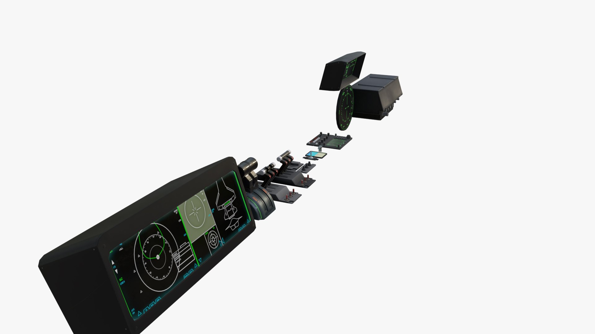 Fighter Jet Cockpit Control Panel 3D Model - TurboSquid 2384305