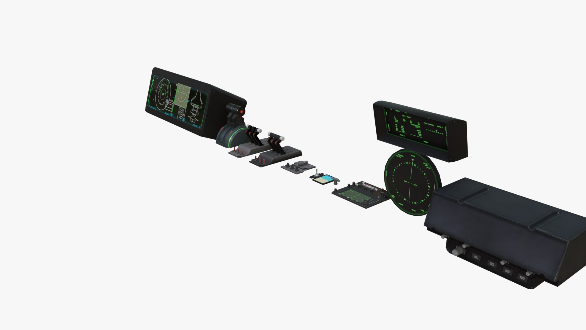 Fighter Jet Cockpit Control Panel 3D Model - TurboSquid 2384305