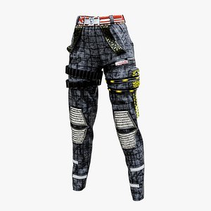 3D Cyberpunk Pants model