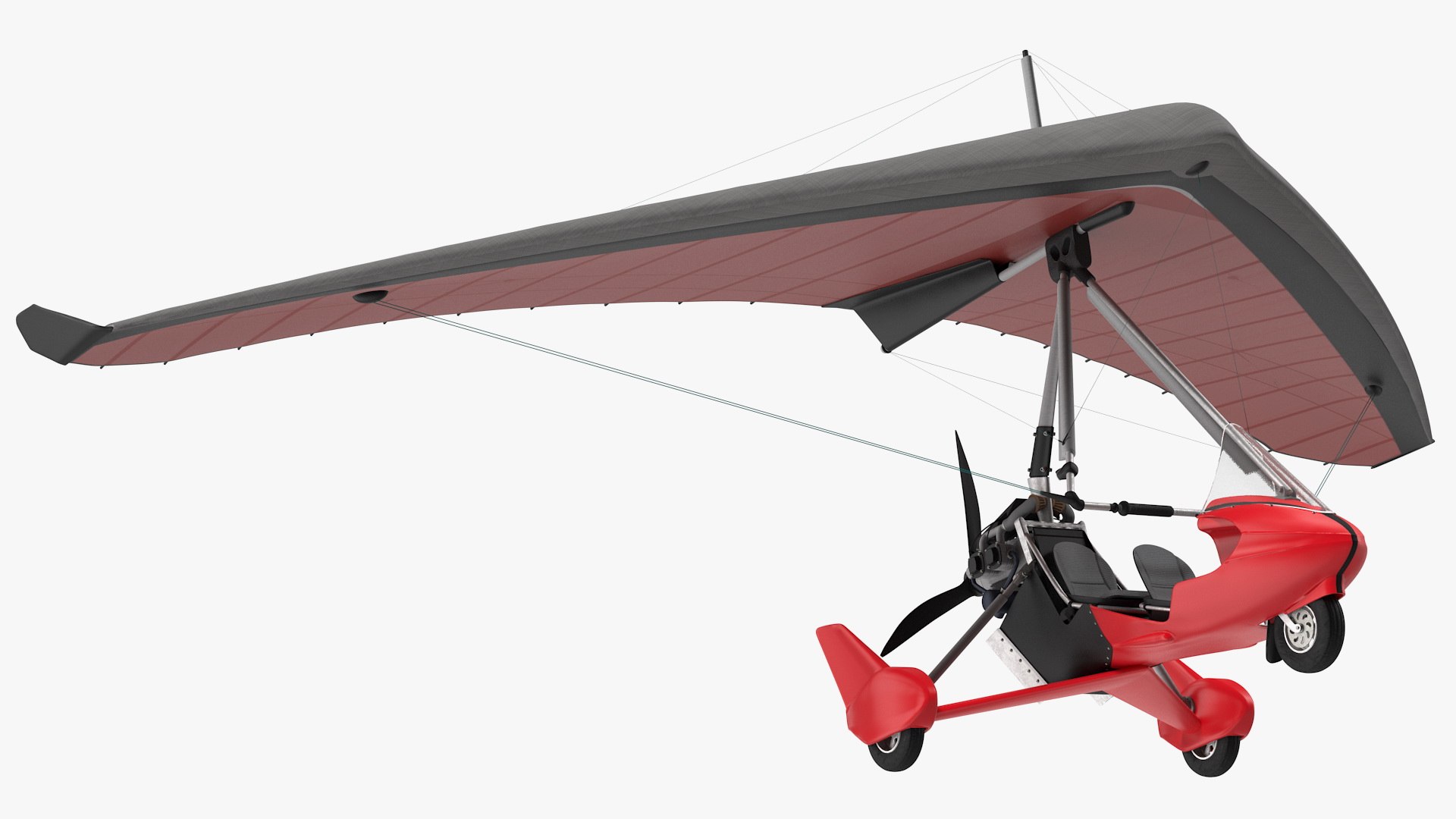 Tandem Ultralight Trike 3D model preview