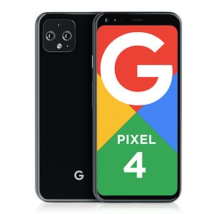 3D google pixel 4 black