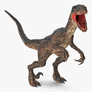 velociraptor rigged 3D model