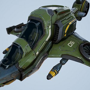 Scout Spaceship - game model - Unreal engine
