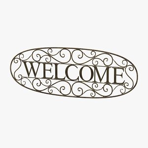 welcome sign 05 3D model