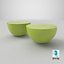 Uva verde tagliata a metà - Scansione 3D
