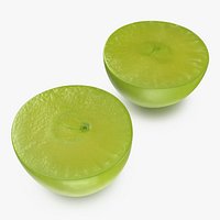 Halved Green Grape - 3D Scanned