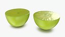 Halved Green Grape - 3D Scanned