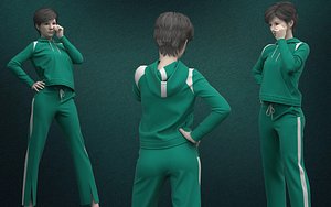 3D Female Sport Outfit  Clo 3D project, obj, fbx